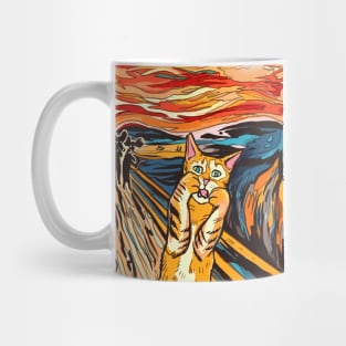 Cat Scream Munch Mug